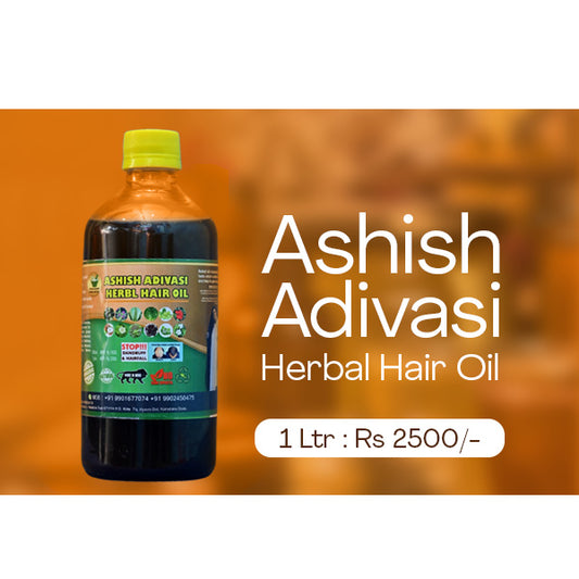 Ashish Adivasi Hair Oil with Herbal Ingredients for Hair Fall Control – 1L