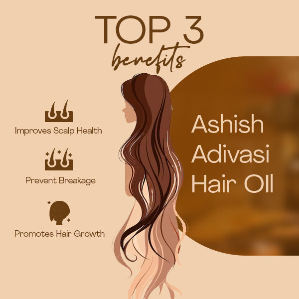 Ashish Adivasi Herbal Hair Oil 500ml – Original Ayurvedic Hair Oil for Hair Fall Control and Growth