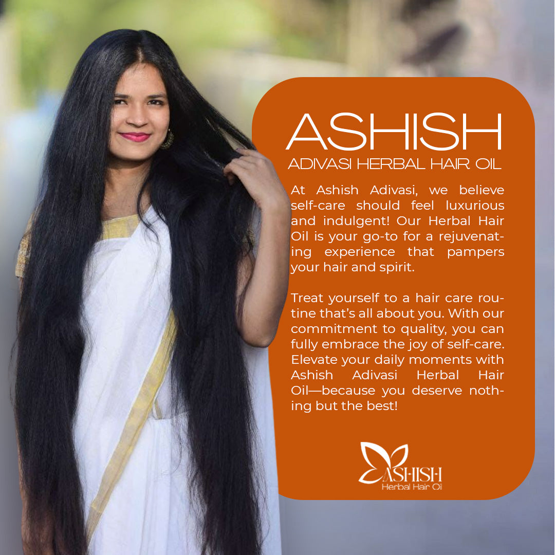 Ashish Adivasi Herbal Hair Oil 500ml – Original Ayurvedic Hair Oil for Hair Fall Control and Growth